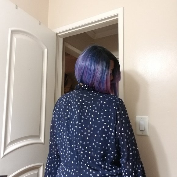 Glamorous Curves Bell Sleeve High Neck STAR DRESS - Picture 5 of 6